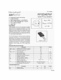 DataSheet IRFIZ24E pdf