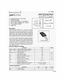 DataSheet IRFIZ34E pdf