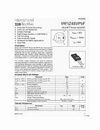 DataSheet IRFIZ48V pdf