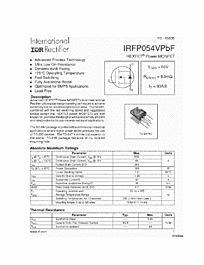 DataSheet IRFP054V pdf