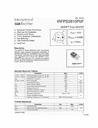 DataSheet IRFPS3810 pdf