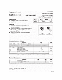 DataSheet IRFU12N25D pdf