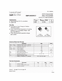 DataSheet IRFR15N20D pdf