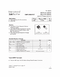 DataSheet IRFU18N15D pdf