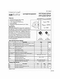 DataSheet IRFU2607Z pdf