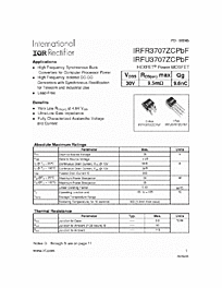 DataSheet IRFR3707ZCPBF pdf