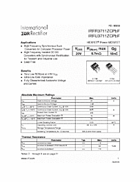 DataSheet IRFR3711ZCPBF pdf