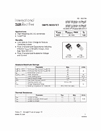 DataSheet IRFR3911 pdf