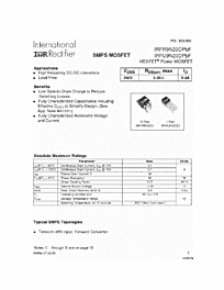 DataSheet IRFU9N20D pdf