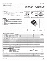 DataSheet IRFS4010-7PPbF pdf