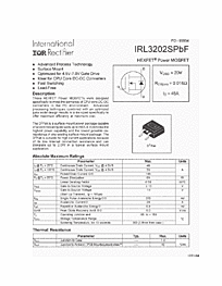 DataSheet IRL3202S pdf