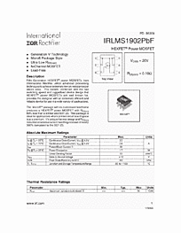 DataSheet IRLMS1902 pdf