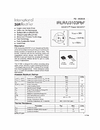 DataSheet IRLU3103 pdf