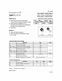 DataSheet IRLU3715ZCPBF pdf