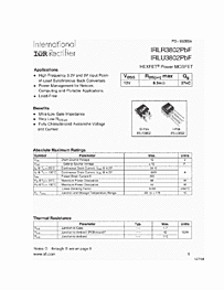 DataSheet IRLR3802 pdf