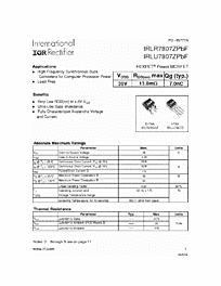 DataSheet IRLR7807Z pdf