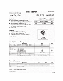 DataSheet IRLR7811W pdf