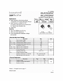 DataSheet IRLR7833 pdf