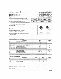 DataSheet IRLU7843 pdf