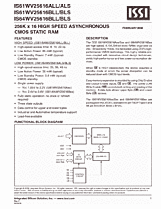 DataSheet IS61WV25616ALL pdf