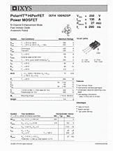 DataSheet IXFH100N25P pdf