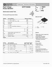 DataSheet IXTF1N400 pdf