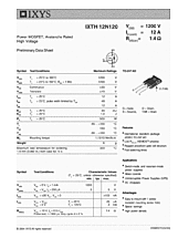 DataSheet IXTH12N120 pdf