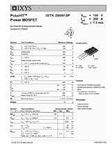 DataSheet IXTK200N10P pdf