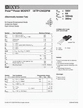 DataSheet IXTP12N50PM pdf