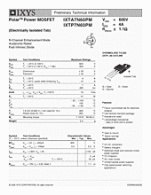 DataSheet IXTP7N60PM pdf