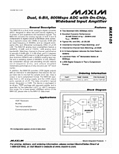 DataSheet MAX105 pdf