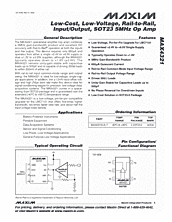 DataSheet MAX4321 pdf