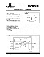 DataSheet MCP2551 pdf