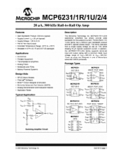 DataSheet MCP6231R pdf