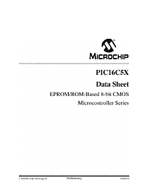 DataSheet PIC16CR58B pdf