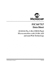 DataSheet PIC16F767 pdf