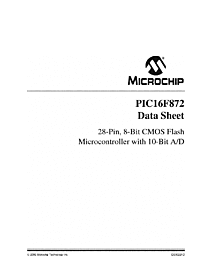 DataSheet PIC16F872 pdf