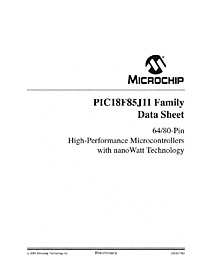 DataSheet PIC18F83J11 pdf