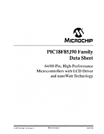 DataSheet PIC18F64J90 pdf