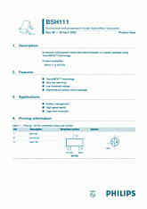 DataSheet BSH111 pdf