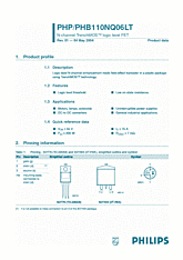 DataSheet PHP110NQ06LT pdf