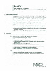 DataSheet TJA1041 pdf