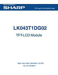 DataSheet LQ043T1DG02 pdf