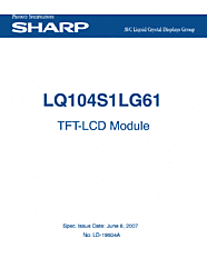 DataSheet LQ104S1LG61 pdf