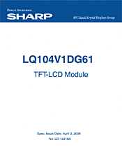 DataSheet LQ104V1DG61 pdf