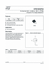 DataSheet STB150NF04 pdf