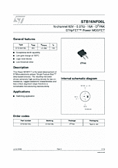 DataSheet STB16NF06L pdf