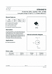 DataSheet STB40NF10 pdf