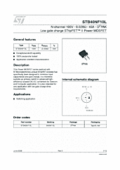 DataSheet STB40NF10L pdf