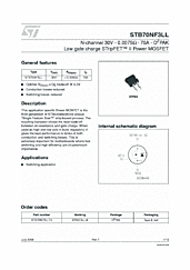 DataSheet STB70NF3LL pdf